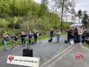 Der CVJM-Posaunenchor motiviert die Sportler mit fetzigen Stücken.
